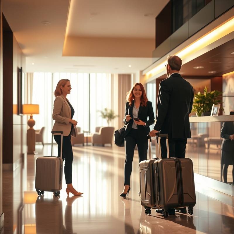 A hotel concierge assisting a guest with luggage, symbolizing personalized concierge services.